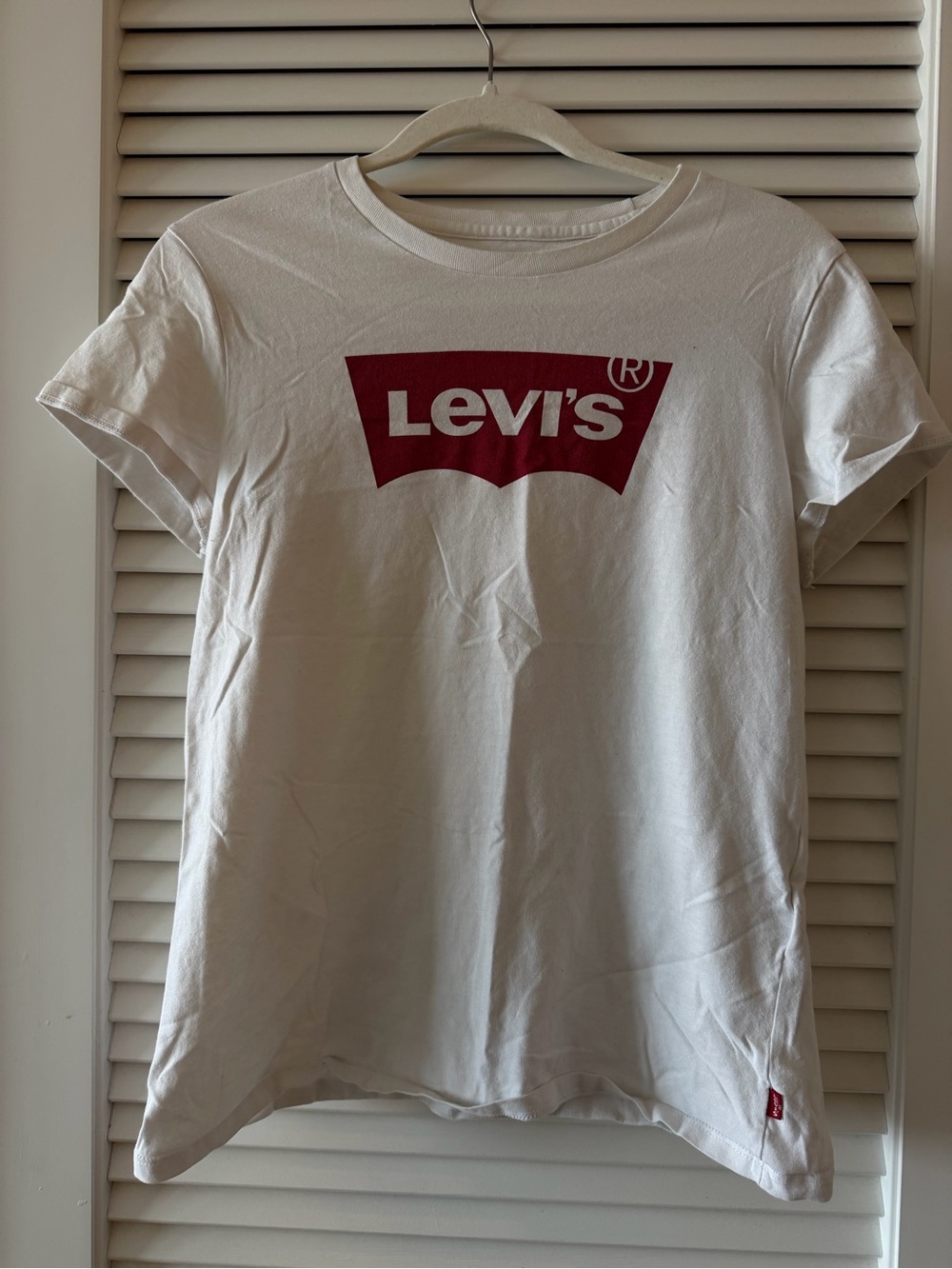 Levi's White Tee with Red Logo